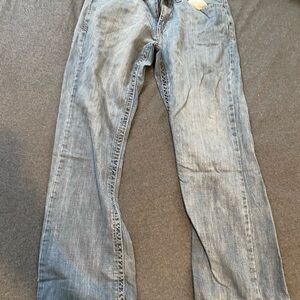 Machine Denim Blue Straight Jeans